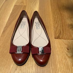 Salvatore Ferragamo ballet flats in maroon